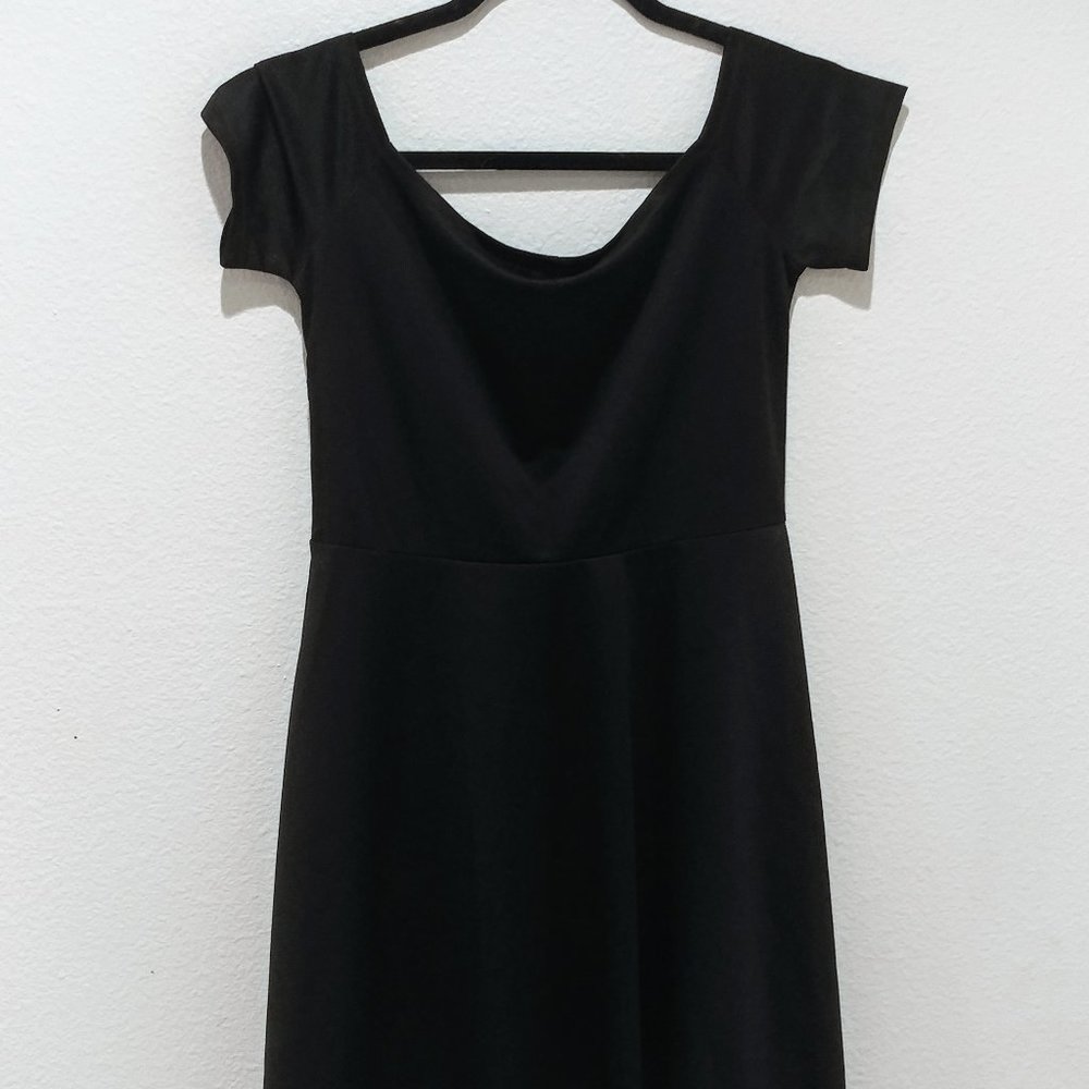 Cute Black High Low Dress